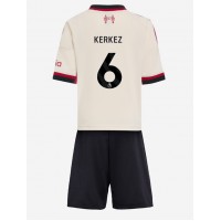 Liverpool Milos Kerkez #6 Vonkajší Detský futbalový dres 2025-26 Krátky Rukáv (+ trenírky)